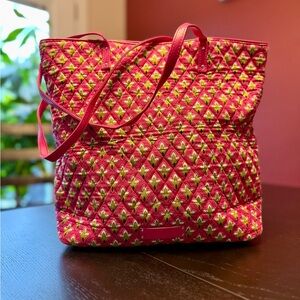 Vera Bradley Pink Quilted Tote Bag